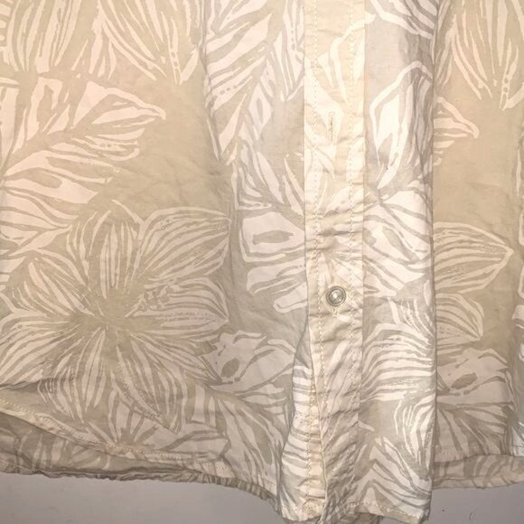 Chubbies Mens XL Beige Leaf Print Button-Down Shirt - Picture 5 of 9
